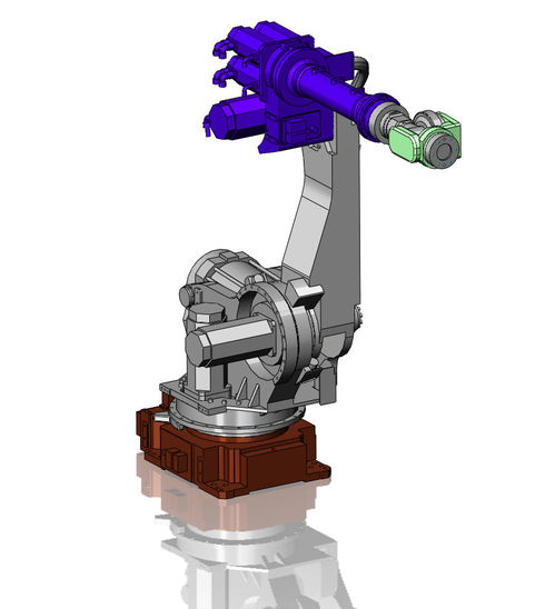 發那科 430六軸工業機器人3d模型 solidworks設計 附stp格式下載 10.37 mb,zip格式 三維模型